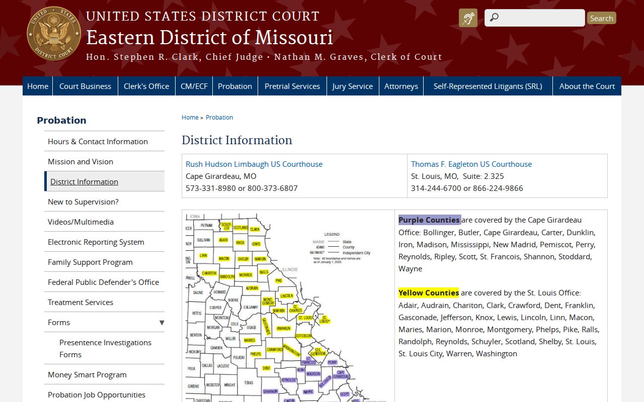 Crawford County criminal court docket federal district coverage information